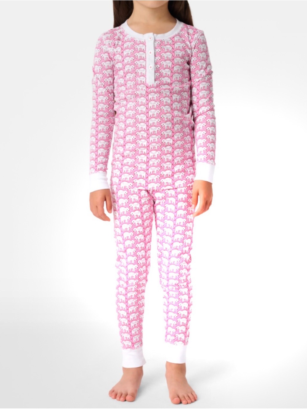 Roller Rabbit Girls 6Y Hathi Pajamas 100% Pima Cotton